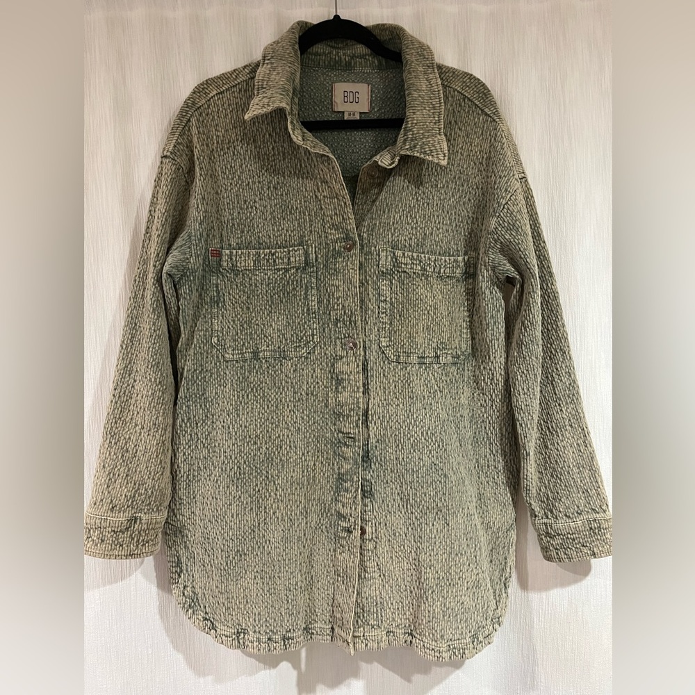 BDG green corduroy flannel